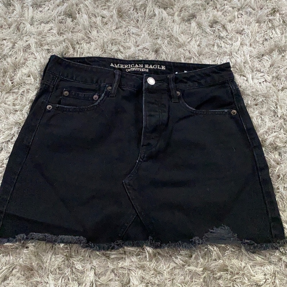 Black jean skirt